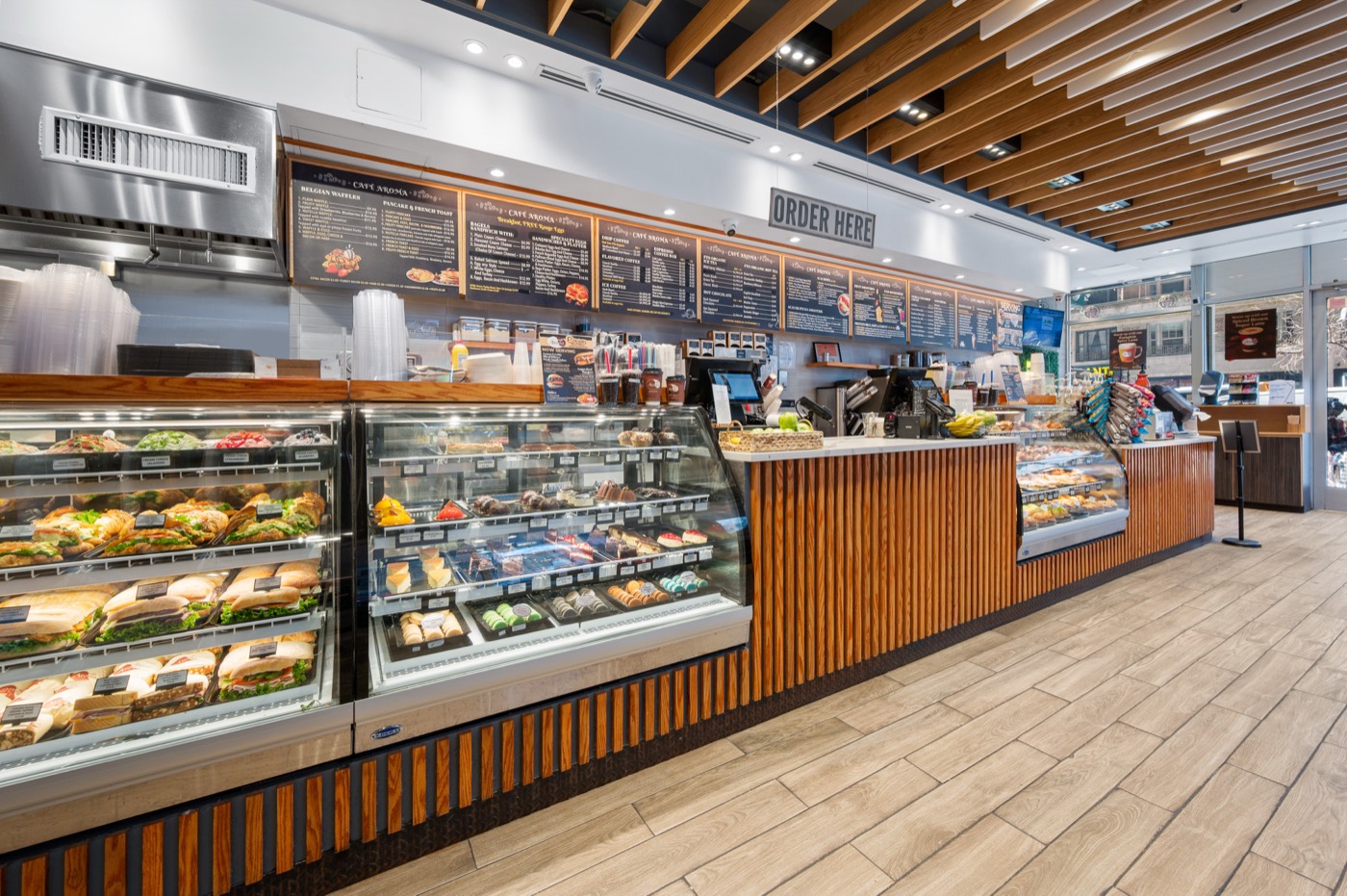 Cafe Adora Central Park South pastry and sandwich display