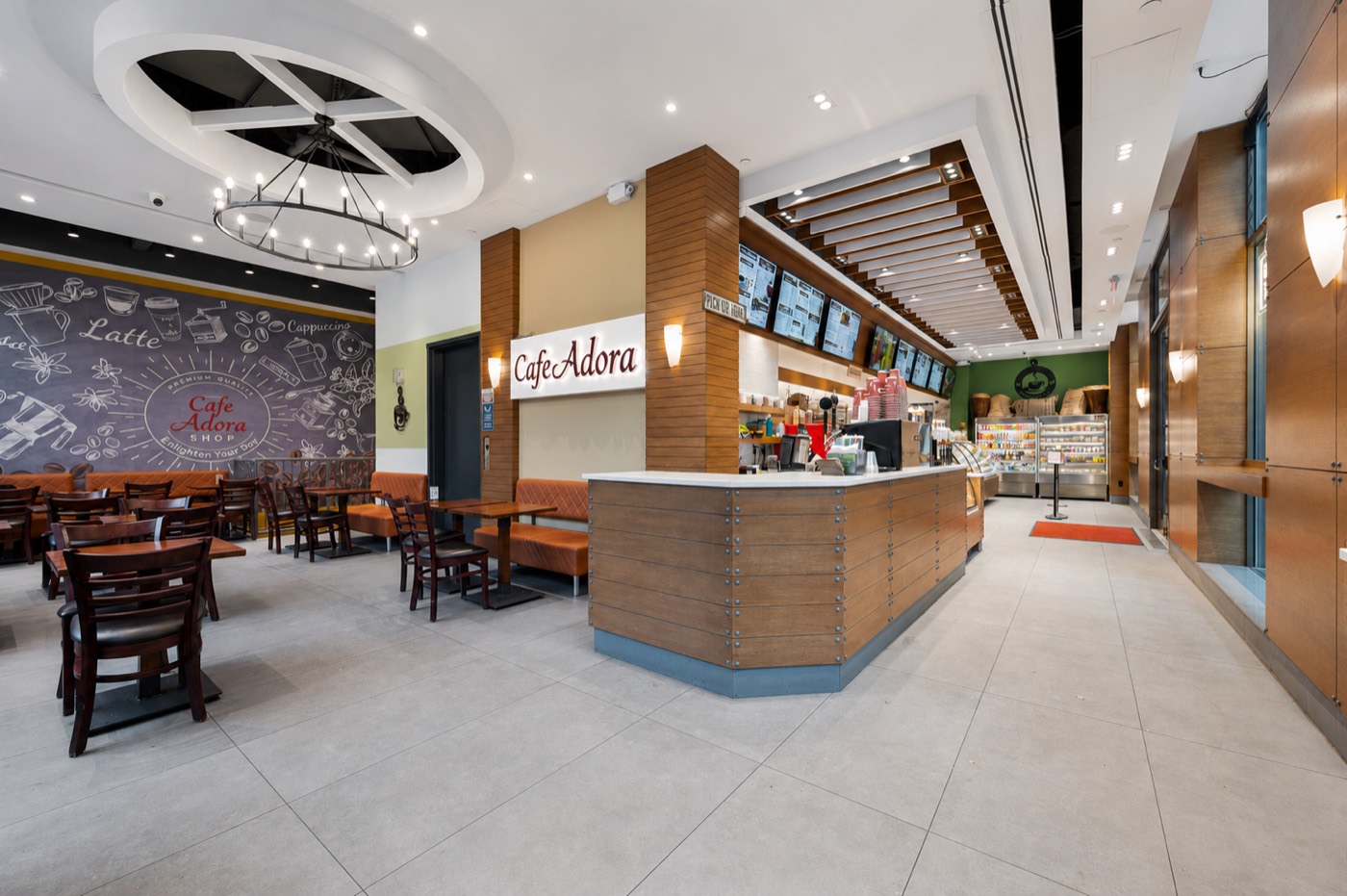 Cafe Adora High Line seating area and order counter